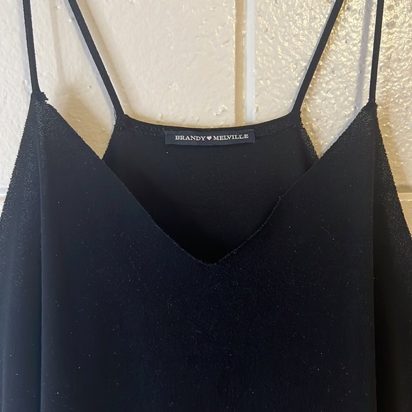Brandy Melville | Black V-Neck Sleeveless Tank Top | One Size - Picture 5 of 8